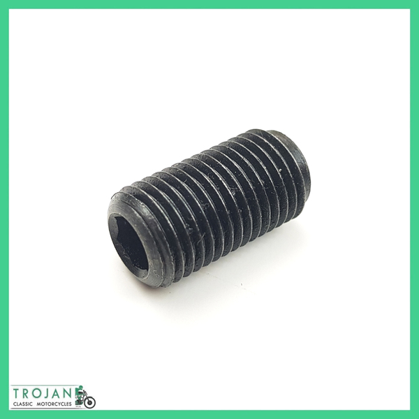 CLUTCH PUSHROD ADJUSTER PIN, 3/8" x 24TPI, TRIUMPH, BSA, GENUINE, 57-2159, T2159