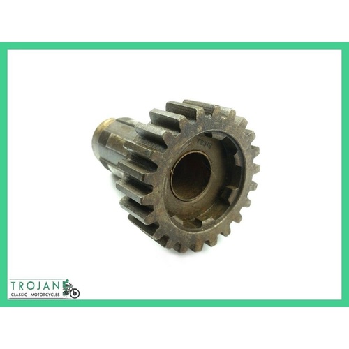 GEARBOX MAINSHAFT HIGH GEAR, 22T, TRIUMPH, UNIT 350, 500, GENUINE NOS, 57-2318