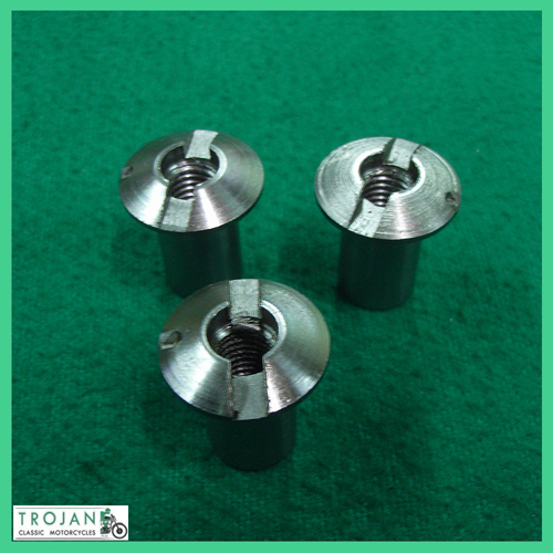 CLUTCH SPRING ADJUSTER RETAINER NUT, TRIUMPH, BSA, GENUINE (SET OF 3) 57-2526