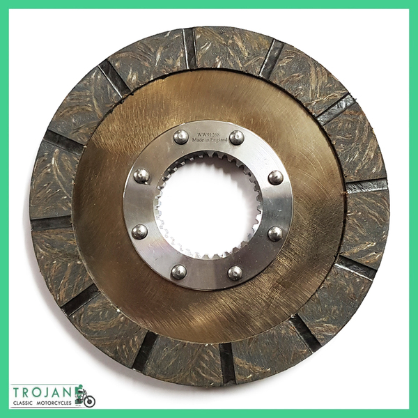 TRIUMPH, BSA, TRIPLES, CLUTCH FRICTION PLATE, ENGLAND, T150, T160, X75, A75, 57-3709, T3709