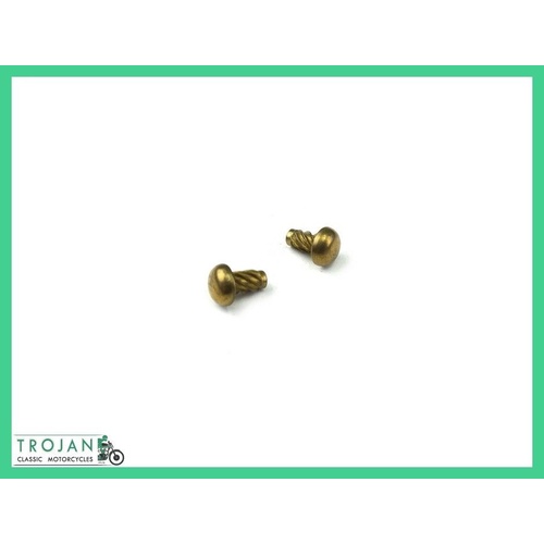 GEAR INDICATOR PLATE RIVETS (PAIR) TRIUMPH, PRE UNIT, GENUINE NOS, 60-0208/17