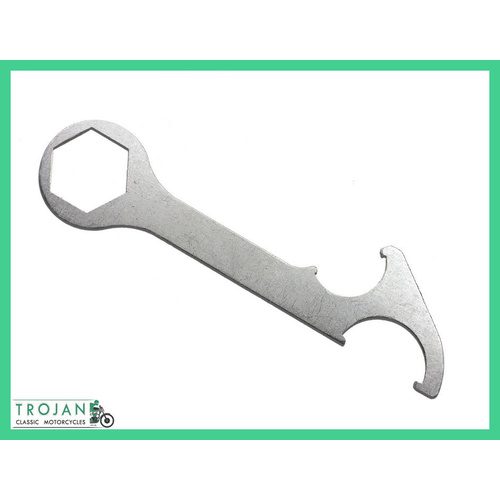 TOOL, FORK TOP NUT, SEAL HOLDER, COMBINATION SPANNER WRENCH, TRIUMPH, 60-0220, D220
