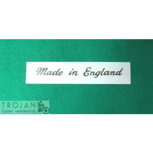 TRANSFER DECAL, MADE IN ENGLAND, GOLD, TRIUMPH, BSA, GENUINE, 60-3361, K295/1759