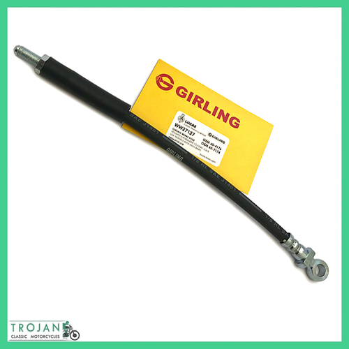 GIRLING BRAKE HOSE, TOP, MASTER CYL TO YOKE, USA BARS, TRIUMPH, GENUINE, 60-4176 G