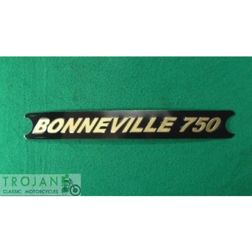 SIDE COVER PANEL DECAL, BONNEVILLE 750, BLACK GOLD, TRIUMPH, GENUINE, 60-4385