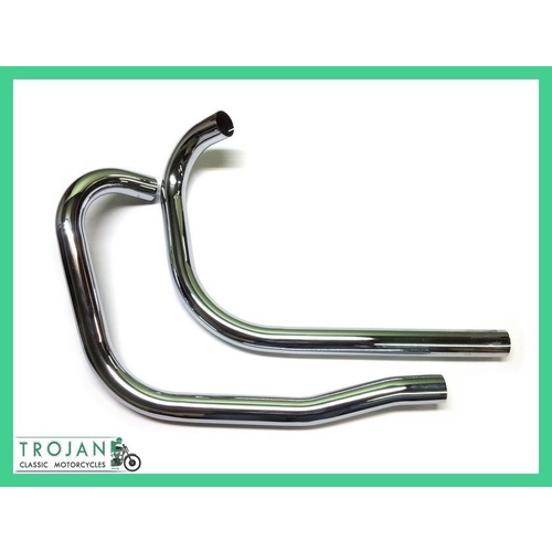 GENUINE HEADER EXHAUST PIPES, TRIUMPH, 5T 6T, TO 1954, ALTERNATOR, 70-3127, 70-1519