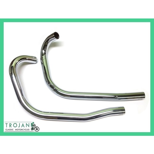 HEADER PIPES FOR TRIUMPH, T110, 1954-1957 (PAIR) GENUINE, 70-3347/3350, E3347, E3350