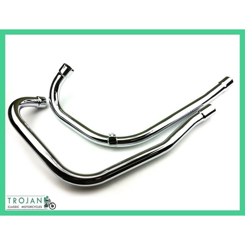 HEADER PIPES, TRIUMPH, T110, TR6, T120, 1960-62 (PAIR), GENUINE, 70-3632/4133