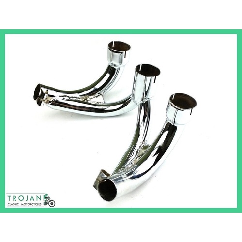 HEADER PIPE EXHAUST MANIFOLD, TRIUMPH, T150 TRIDENT TRIPLES, GENUINE, 70-7597