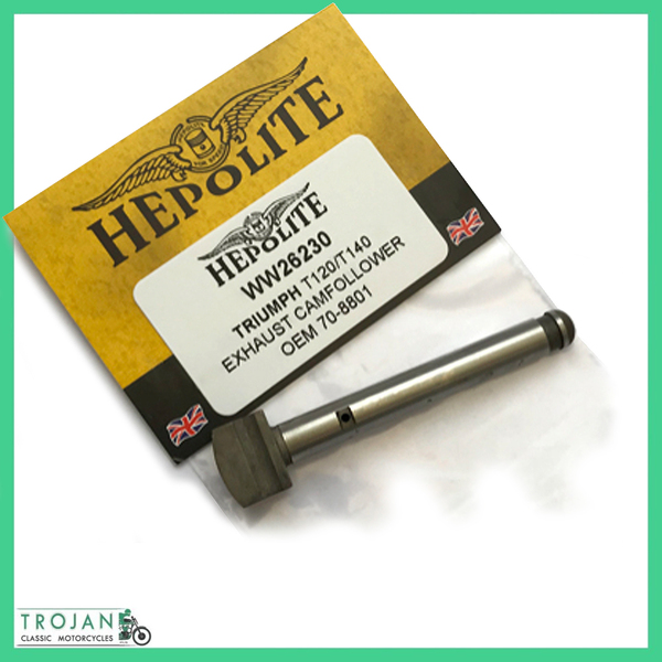 CAM FOLLOWER, TAPPET, EXHAUST, RADIUS, TRIUMPH, 650, 750, HEPOLITE, 70-8801 R