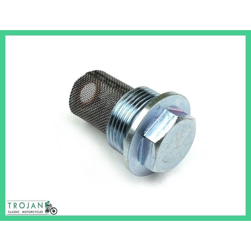 CRANKCASE SUMP FILTER, DRAIN PLUG, UNF, TRIUMPH, 650, 750, GENUINE, 70-9336, E9336