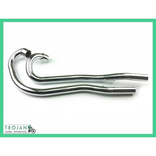 HEADER PIPES, TRIUMPH, 650 TR6C, 1969-70, HIGH LEFT, SCRAMBLER (PAIR) 71-0022 / 4