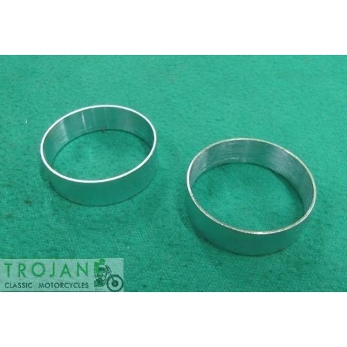 PUSHROD TUBE SEAL COLLAR SLEEVE, TRIUMPH 650 750 TWINS, PAIR, GENUINE, 71-1707