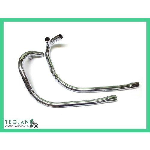 HEADER PIPES, TRIUMPH, T100R, 1972-73, BALANCED (PAIR), GENUINE, 71-2628/9