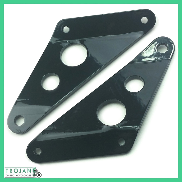 MUFFLER BRACKETS, TRIUMPH, T100, T150, 1973 ON (SET 2) GENUINE, 71-3810 71-3811