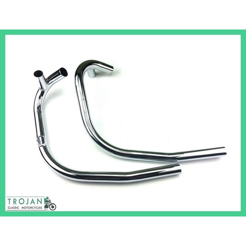 HEADER PIPES, TRIUMPH, TR7, T140 1980 ONLY, BALANCED (PAIR), GENUINE, 71-7387/90