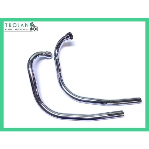HEADER PIPES, TRIUMPH, TR7, T140, PUSH OVER UNBALANCED (PAIR), 71-7507/8 UN