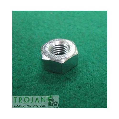 NUT, FULL, 1/4" x 26CEI, TRIUMPH, NORTON, BSA, GENUINE, 82-0879, 02-2395