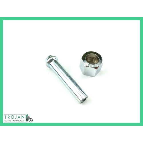 PETROL TAP NUT AND SPIGOT, 1/4" BSP, STRAIT, 5/16" TRIUMPH, NORTON, BSA, 82-3334, 82-3337