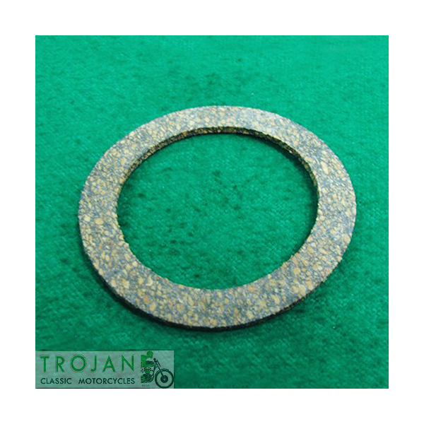 OIL TANK, FORK SPRING ABUTMENT CORK WASHER, TRIUMPH, BSA, GENUINE, 82-4047, F4047