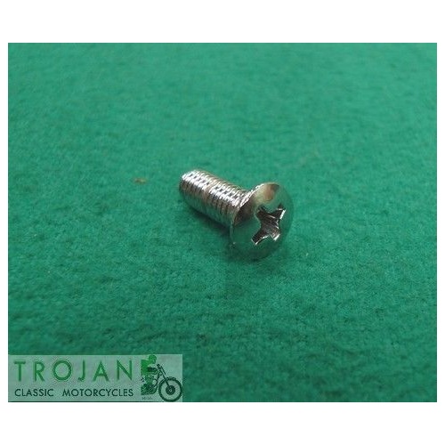 PETROL TANK BADGE SCREW , 2BA x 7/16", TRIUMPH, GENUINE, 82-4129, F4129