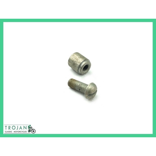 STEERING STOP SPACER AND SCREW, TRIUMPH, PRE UNIT, GENUINE NOS, 82-5077/8