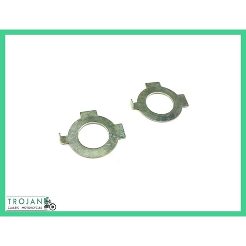 SWING ARM LOCK TAB WASHERS (PAIR) TRIUMPH, UNIT 350, 500, GENUINE NOS, 82-7343