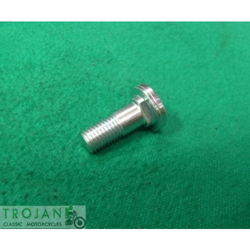 CHAINGUARD TO SWINGARM BOLT, STEPPED, TRIUMPH, GENUINE, 82-9387