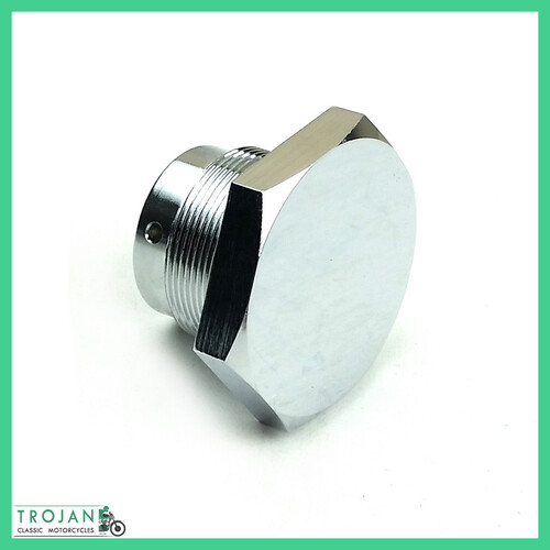 FORK TOP STANCHION NUT, TRIUMPH PRE UNIT 3TA 5TA T110 T120 GENUINE 97-1065 H1065