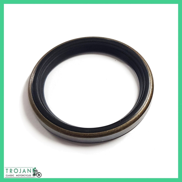 CRANK SHAFT OIL SEAL, DRIVE SIDE, TRIUMPH PRE UNIT, GENUINE, 97-1168, H1168