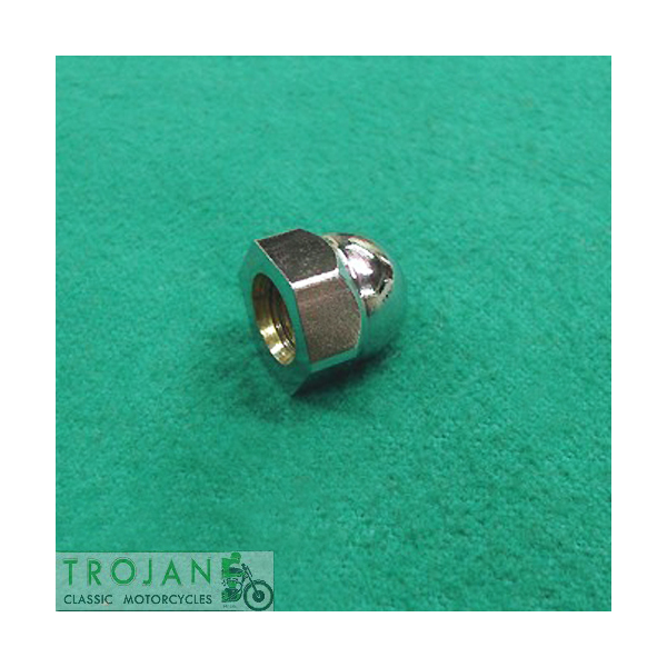 PRIMARY COVER DOME NUT, 5/16" x 26TPI, TRIUMPH, TO 1967, GENUINE, 97-1531, H1531, 97-0400, H400