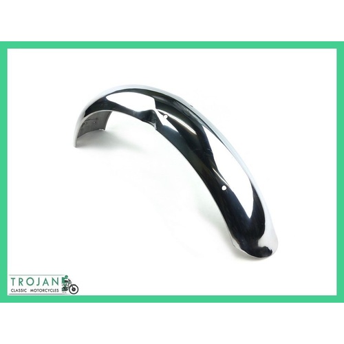 FRONT MUDGUARD, FENDER, TRIUMPH, T100SS, TR6, T120, STAINLESS STEEL, 97-1675 SS