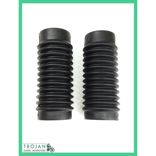 FORK GAITERS FOR TRIUMPH 500 650, BSA, 12 RIB, 1969-1970 HD (PAIR) 97-3635, H3635