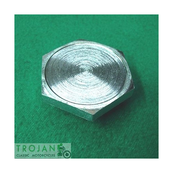TOP FORK TUBE STANCHION NUT, TRIUMPH, TR7, T140, T150, T160, GENUINE, 97-4395