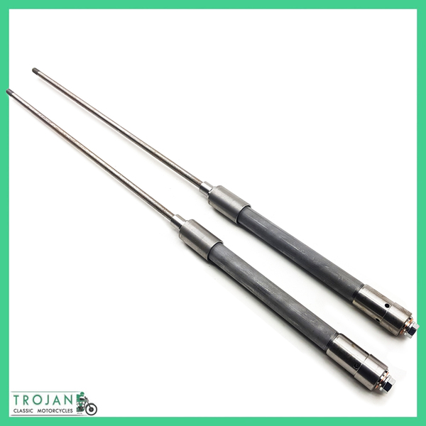 FORK DAMPER TUBE ASSY, TRIUMPH, PRE UNIT, 3T 5T 6T T100 T110, 1944-56 (PAIR)