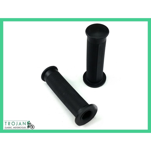 HAND GRIPS, 7/8" HANDLE BAR, CLASSIC GRID (PAIR) CAFE RACER, VINTAGE, BOBBER