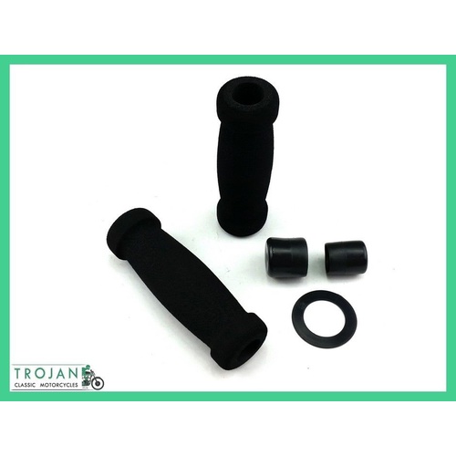 HAND GRIPS, 7/8" HANDLE BAR, FOAM, FULL SIZE (PAIR) CAFE RACER, VINTAGE, BOBBER