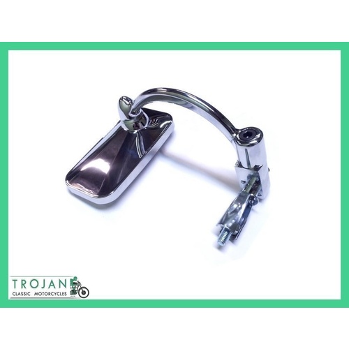MIRROR, BAR END, CAFE SLIMLINE, CHROME, TRIUMPH, BSA, NORTON, CAFE, BAR0131