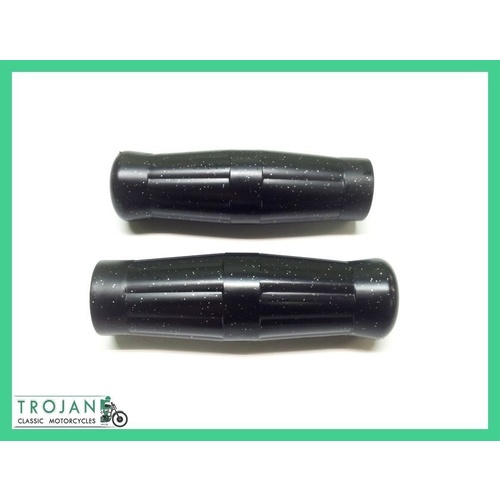 HAND GRIPS, 1" HANDLE BAR, COKE BOTTLE, BLACK METAL FLAKE (PAIR) CUSTOM, CHOPPER, BOBBER