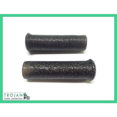 HAND GRIPS, 7/8" HANDLE BAR, SAVANAH, BLACK METAL FLAKE (PAIR) CUSTOM, CHOPPER, BOBBER