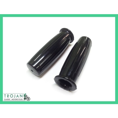 HAND GRIPS, 7/8" HANDLE BAR, SHORTY'S, BLACK (PAIR) CUSTOM, CHOPPER, BOBBER