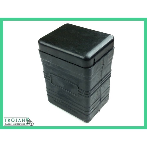 RUBBER BATTERY BOX WITH LID, LUCAS TYPE, TRIUMPH, NORTON, BSA, AJS, BAT0001