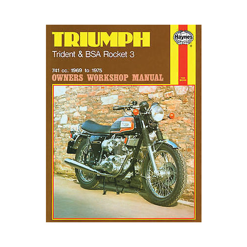 MANUAL, HAYNES, TRIUMPH BSA, TRIDENT ROCKET 3. '69-75, BKM0017