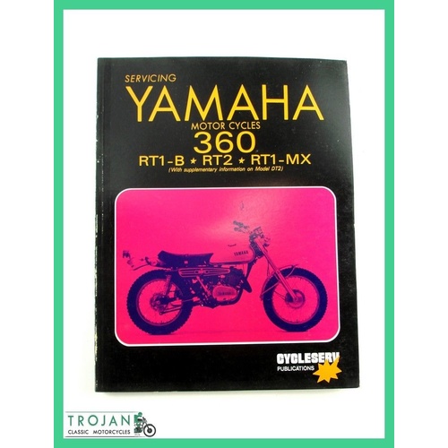 MANUAL, CLYCLESERV, YAMAHA, 360 RT1-B, RT2, RT1-MX, DT2, 1972, BKM0024