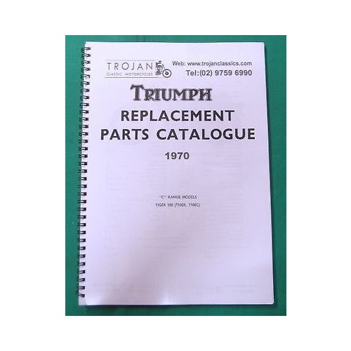 PARTS BOOK, TRIUMPH, 500, 1970, T100, BKP0009