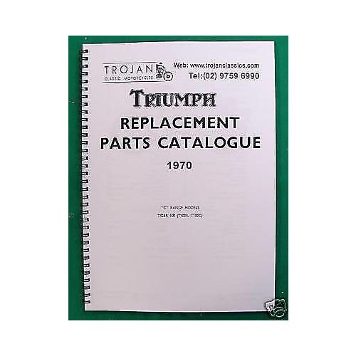 PARTS BOOK, TRIUMPH, 1970, TIGER 100 (T100R, T100C), BKP0009