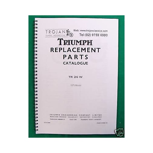 PARTS BOOK, TRIUMPH, 1970, TR25 W, BKP0011
