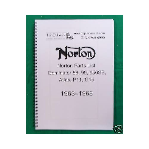 PARTS BOOK, NORTON, DOMINATOR, ATLAS 1963-68, BKP0013