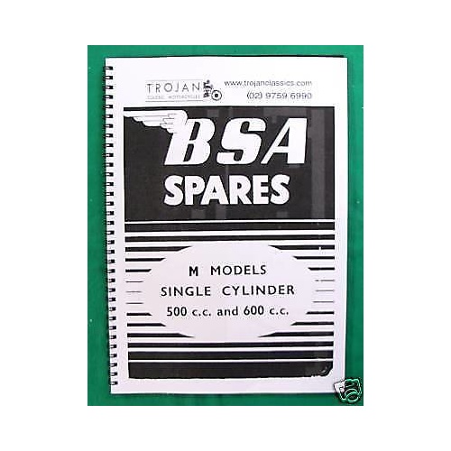 PARTS BOOK, BSA, M MODELS SINGLES 500, 600 cc, BKP0022