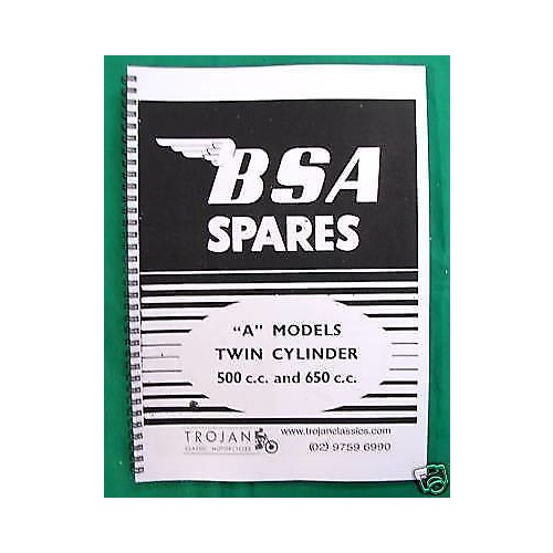 PARTS BOOK, BSA, A MODELS 500, 650 cc. 1954-57, BKP0026